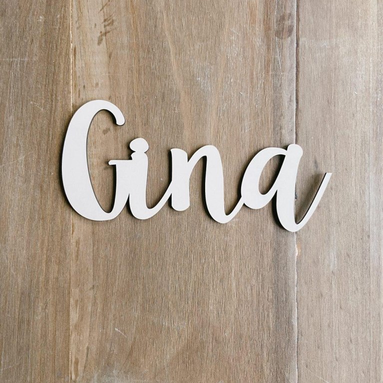 Nombre en madera personalizado para decorar
