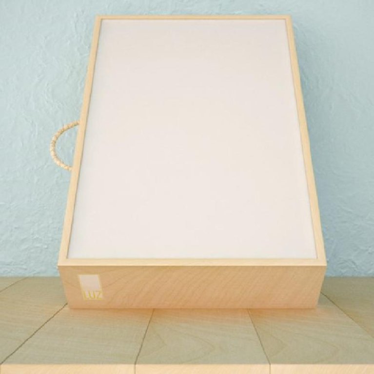 caja de luz madera